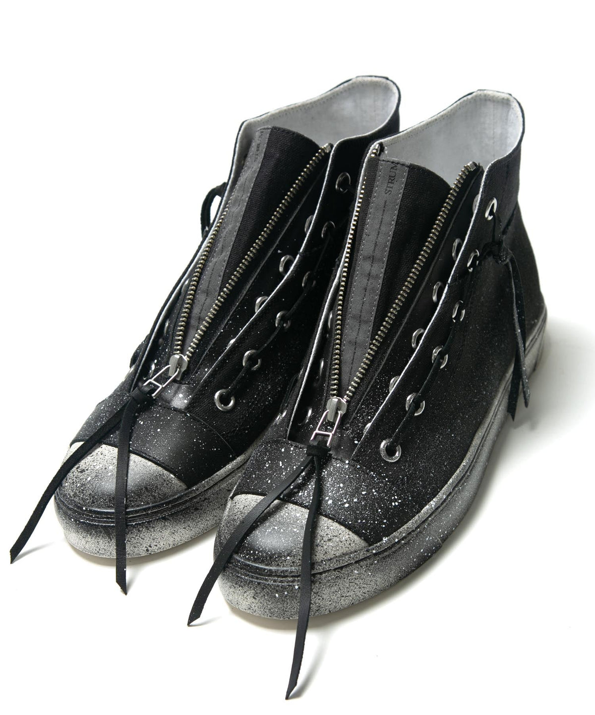 レザージップタン スニーカー BLACK REVOLT 2 / BLACK