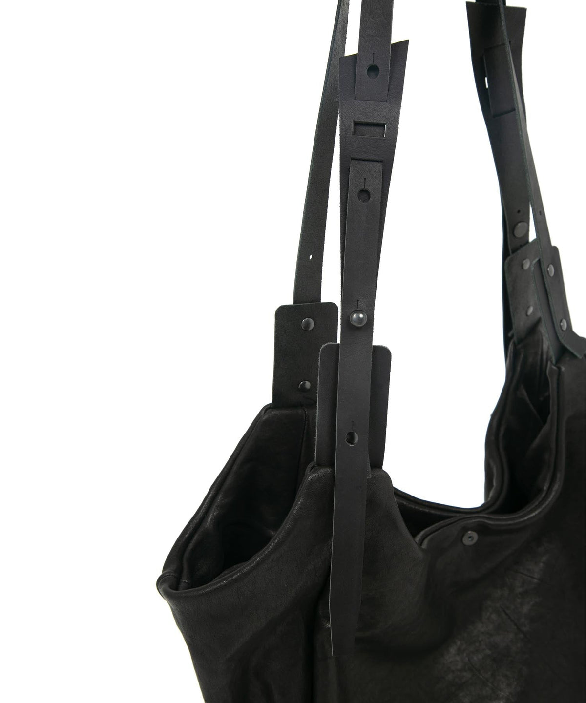 STRUM × T.A.S フルタンニン ピット鞣し シュリンク ホースハイド ショルダーバッグ  - BLACK