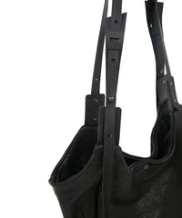 STRUM × T.A.S フルタンニン ピット鞣し シュリンク ホースハイド ショルダーバッグ  - BLACK