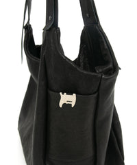 STRUM × T.A.S フルタンニン ピット鞣し シュリンク ホースハイド ショルダーバッグ  - BLACK