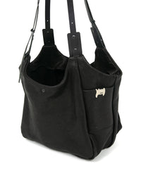 STRUM × T.A.S フルタンニン ピット鞣し シュリンク ホースハイド ショルダーバッグ  - BLACK