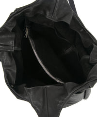 STRUM × T.A.S フルタンニン ピット鞣し シュリンク ホースハイド ショルダーバッグ  - BLACK