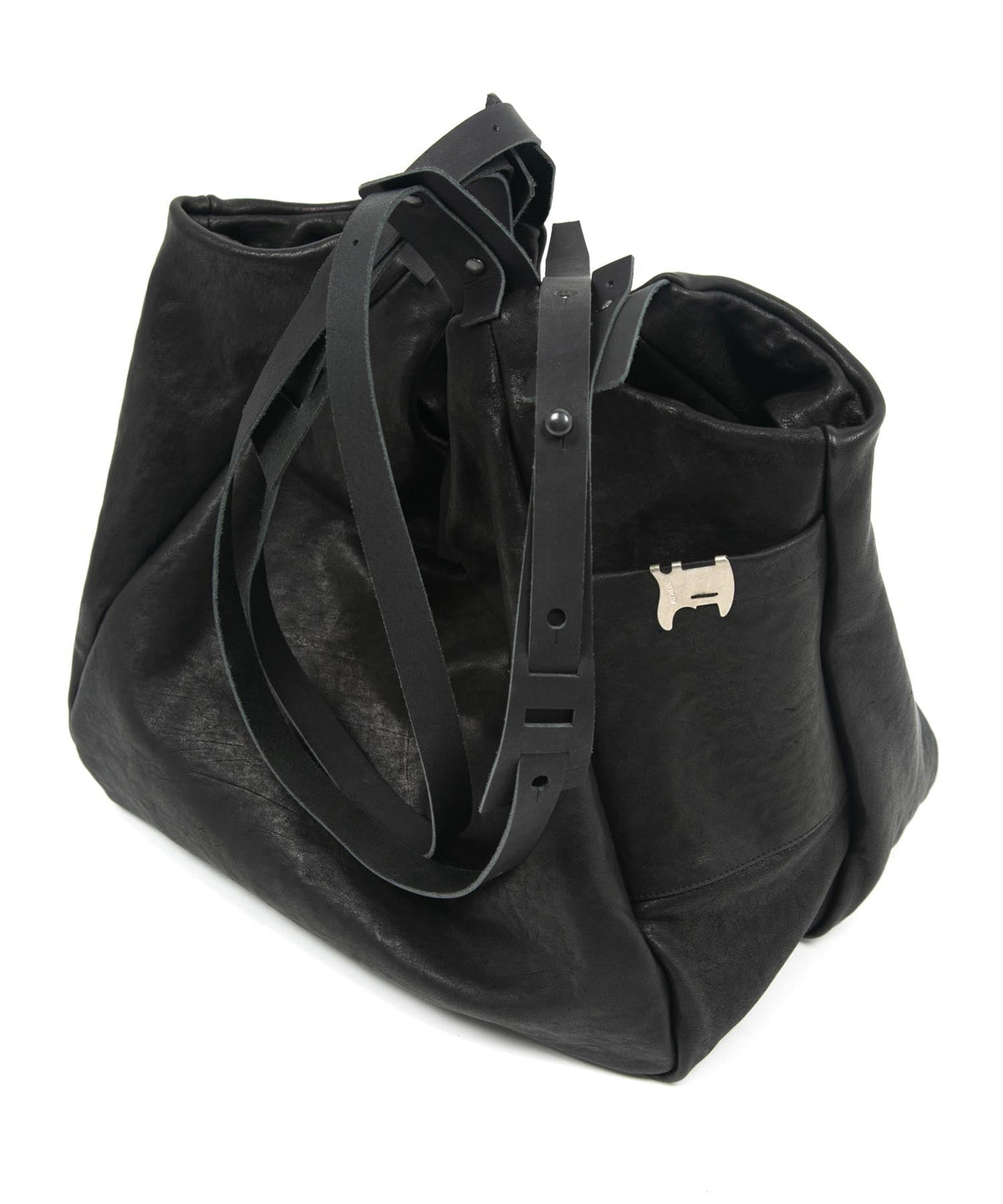 STRUM × T.A.S フルタンニン ピット鞣し シュリンク ホースハイド ショルダーバッグ  - BLACK