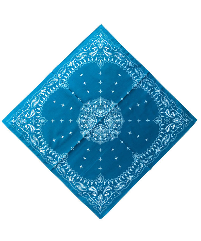 Cotton Bandana / Turquoise x White