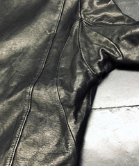 Load image into Gallery viewer, Domestic Vegetable Full Tanned Steer hide Garment Dyed Double Riders Jacket / Black