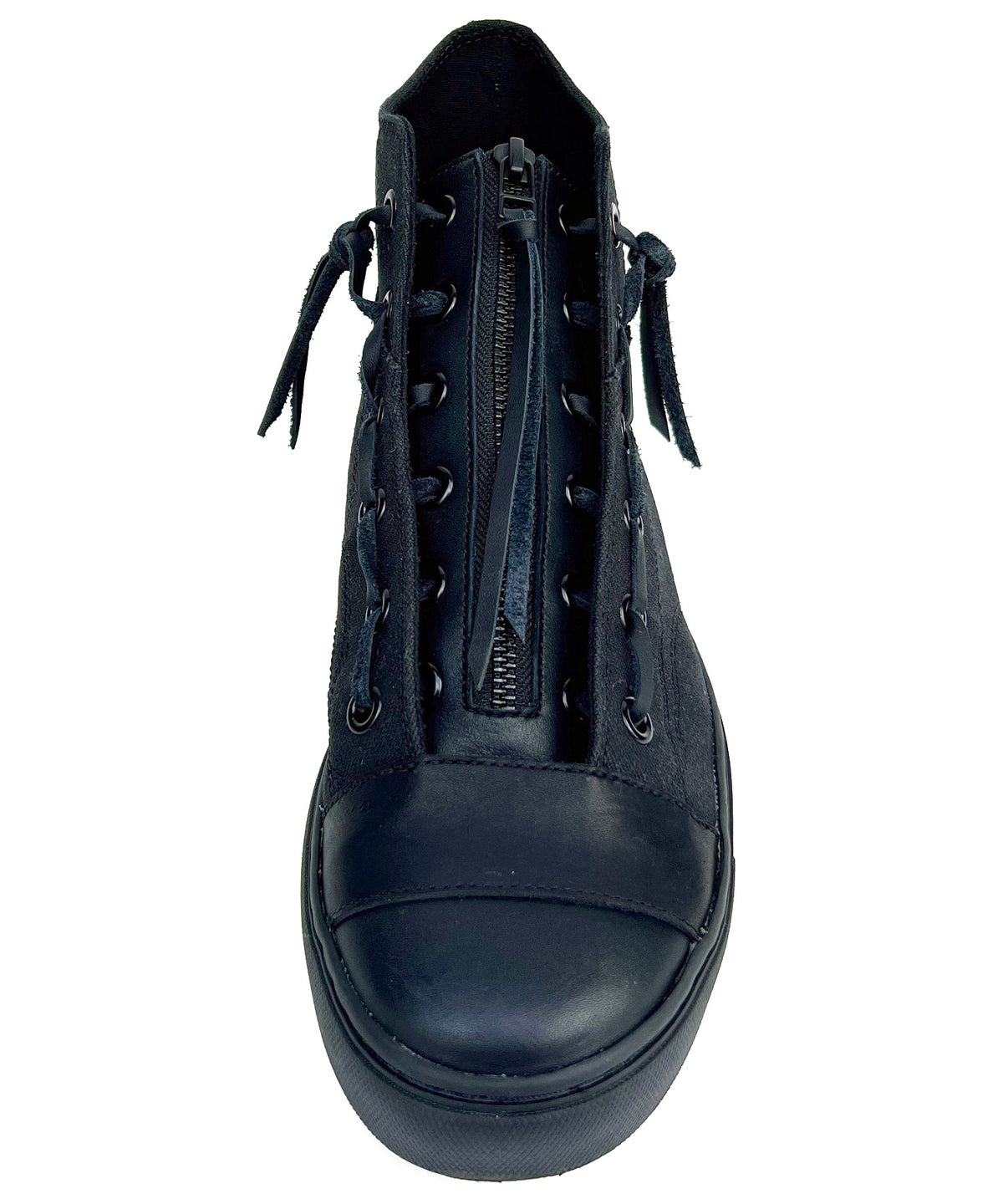 Leather Zip Tan Sneakers BLACK REVOLT 2 - ALL BLACK