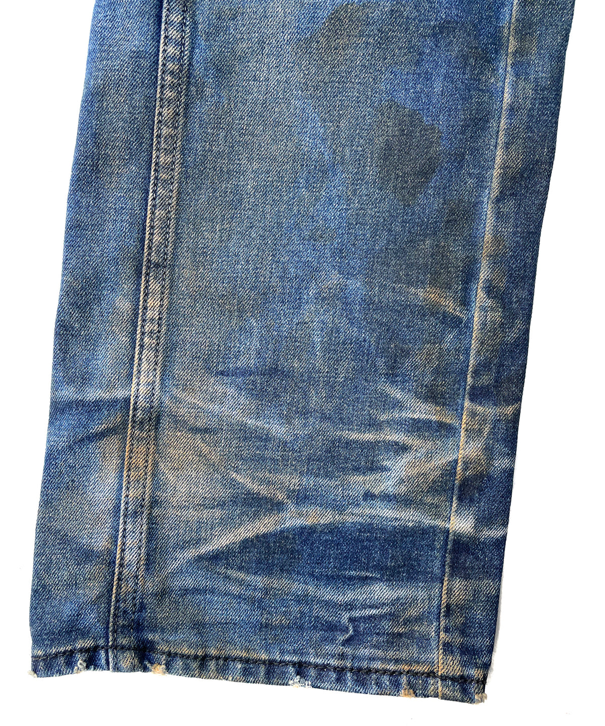 2店舗限定 12.5oz オーガニックコットン ストレッチデニム BOXY IGGY ボックスワイドストレート Burnyard（バーンヤード）加工 - INDIGO