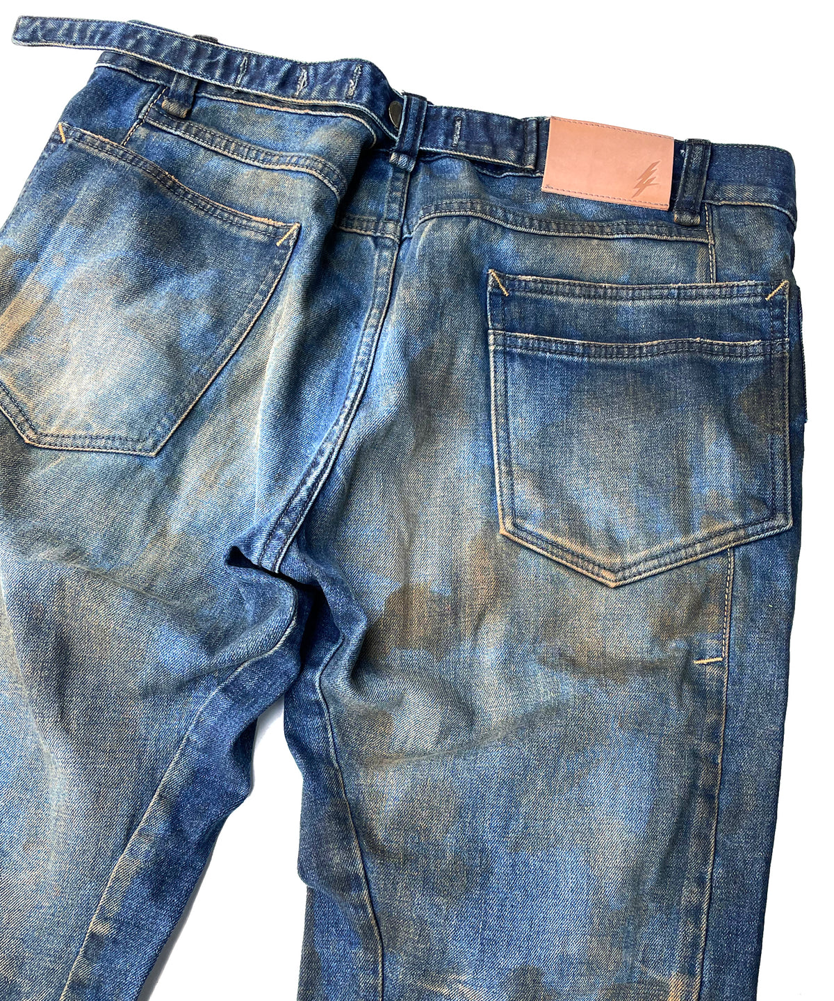 2店舗限定 12.5oz オーガニックコットン ストレッチデニム BOXY IGGY ボックスワイドストレート Burnyard（バーンヤード）加工 - INDIGO