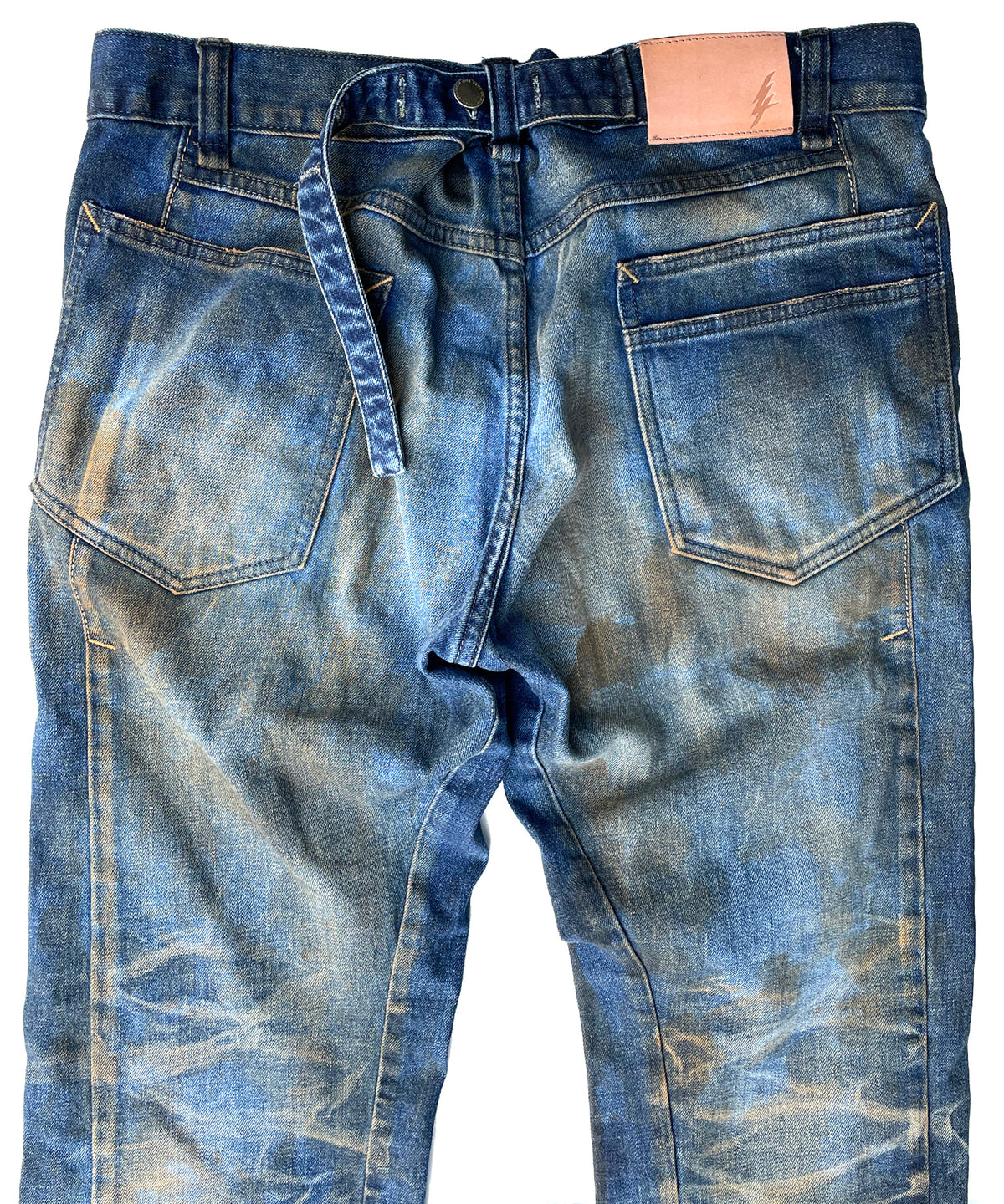 2店舗限定 12.5oz オーガニックコットン ストレッチデニム BOXY IGGY ボックスワイドストレート Burnyard（バーンヤード）加工 - INDIGO