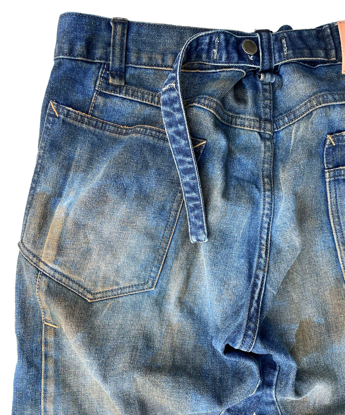 2店舗限定 12.5oz オーガニックコットン ストレッチデニム BOXY IGGY ボックスワイドストレート Burnyard（バーンヤード）加工 - INDIGO