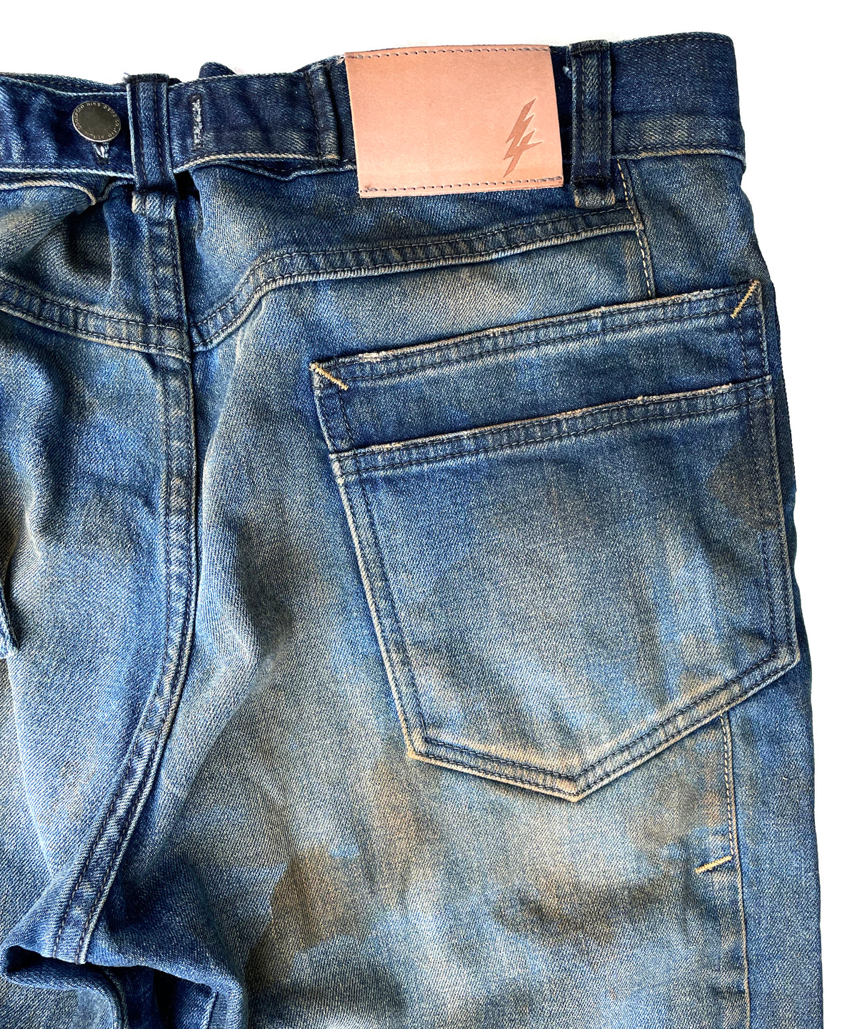 2店舗限定 12.5oz オーガニックコットン ストレッチデニム BOXY IGGY ボックスワイドストレート Burnyard（バーンヤード）加工 - INDIGO