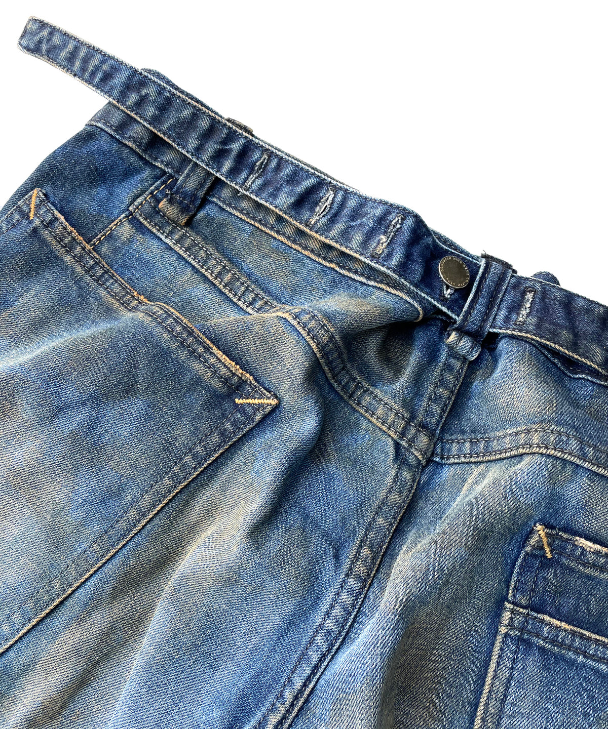 2店舗限定 12.5oz オーガニックコットン ストレッチデニム BOXY IGGY ボックスワイドストレート Burnyard（バーンヤード）加工 - INDIGO