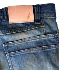 2店舗限定 12.5oz オーガニックコットン ストレッチデニム BOXY IGGY ボックスワイドストレート Burnyard（バーンヤード）加工 - INDIGO