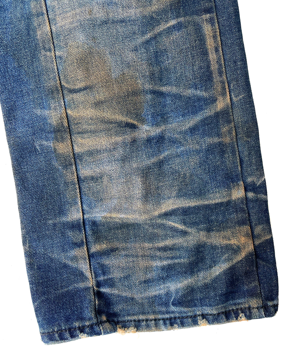 2店舗限定 12.5oz オーガニックコットン ストレッチデニム BOXY IGGY ボックスワイドストレート Burnyard（バーンヤード）加工 - INDIGO