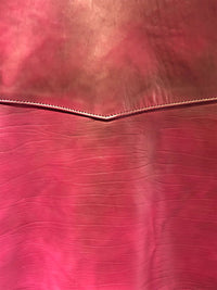 【Burning dyed】地生フルタンニン カーフ ダブルライダースジャケット - RED