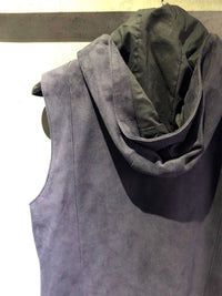 ハイランドラム シルキースエード フーディーベスト