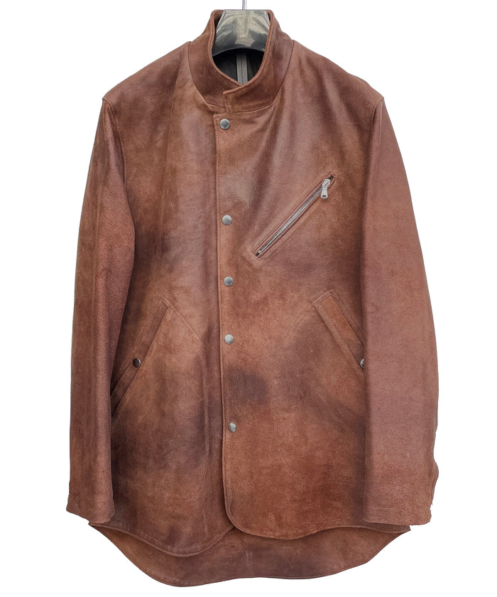 ジャパンカウ グレージングスエード TRAMPER トランパーコート - BROWN