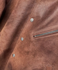 ジャパンカウ グレージングスエード TRAMPER トランパーコート - BROWN