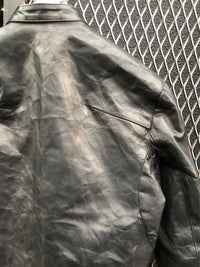 地生フルタンニンカーフ イタリアン OIL/WAX 加工 シングルライダースジャケット - ブラック