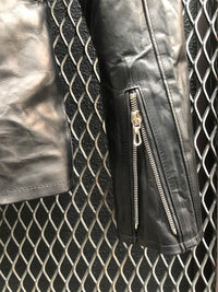 地生フルタンニンカーフ イタリアン OIL/WAX 加工 シングルライダースジャケット - ブラック