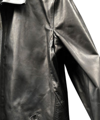Domestic Oil Kip Hybrid Tanned Single Riders Jacket / Black