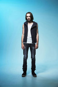 ハイランドラム シルキースエード フーディーベスト