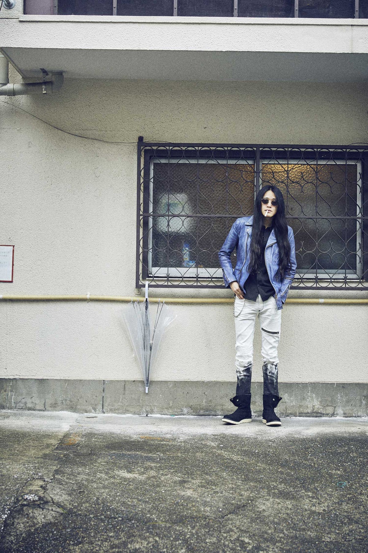 STRUM x DeeTA Double Core Stretch Denim Pants / White