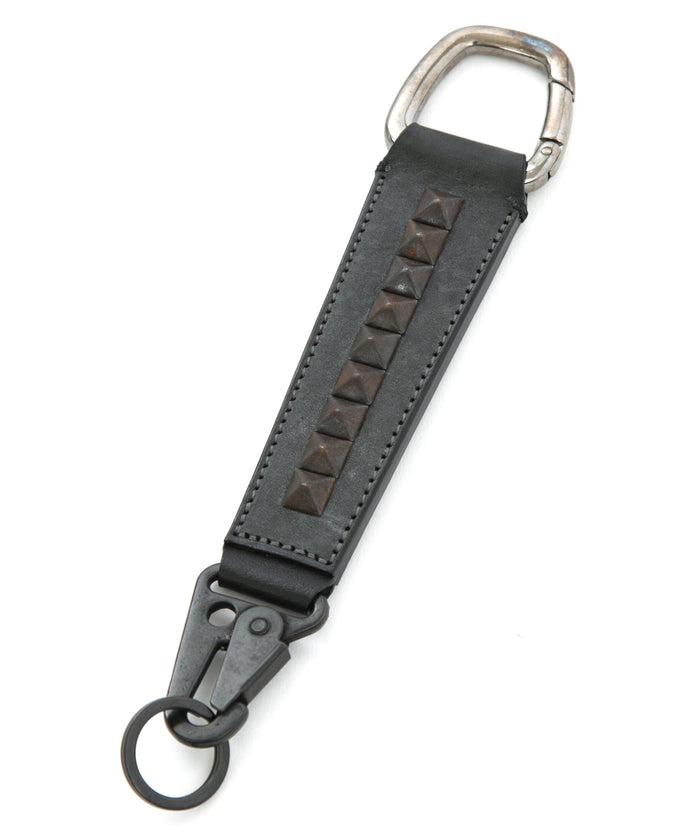 [Session] Italian Shoulder Studded Keychain / Gray