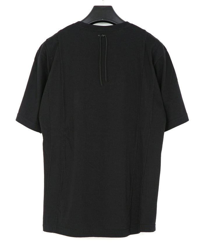 30/- ナチュラルソフト天竺 BLACK STRUM ワイド Tシャツ - BLACK