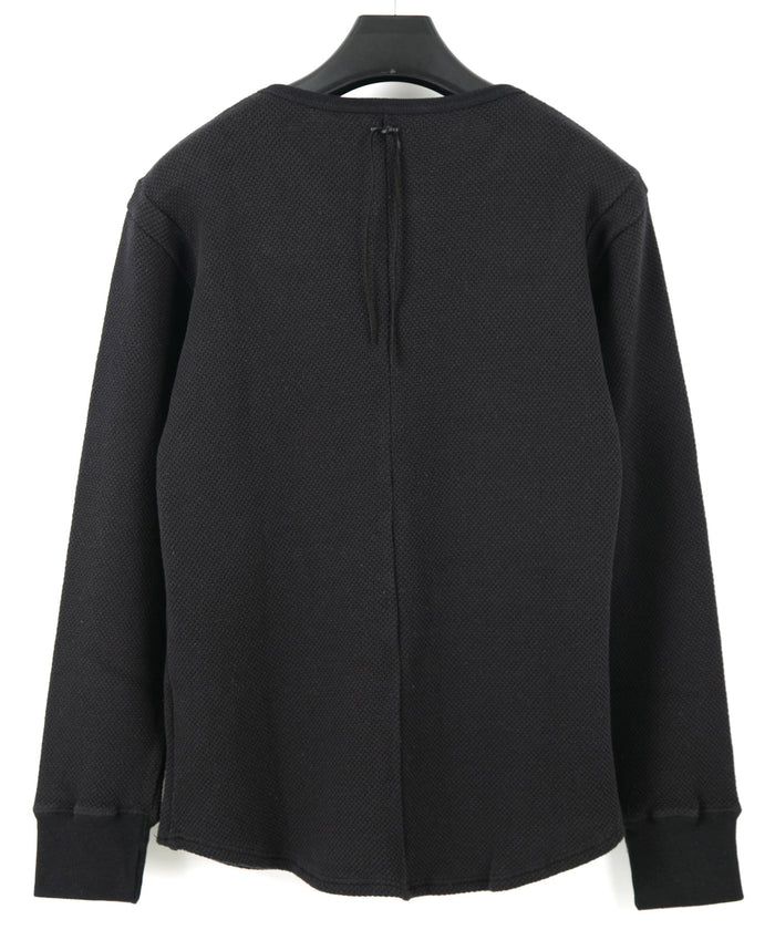 ローゲージストレッチ カノコダブル ジャージ T シャツ - BLACK