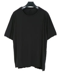 80/2 強撚天竺 オーバーサイズ クルーネック T シャツ - BLACK