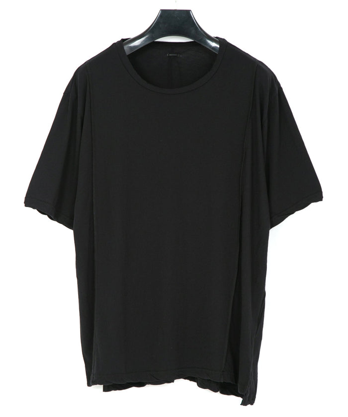 80/2 強撚天竺 オーバーサイズ クルーネック T シャツ - BLACK