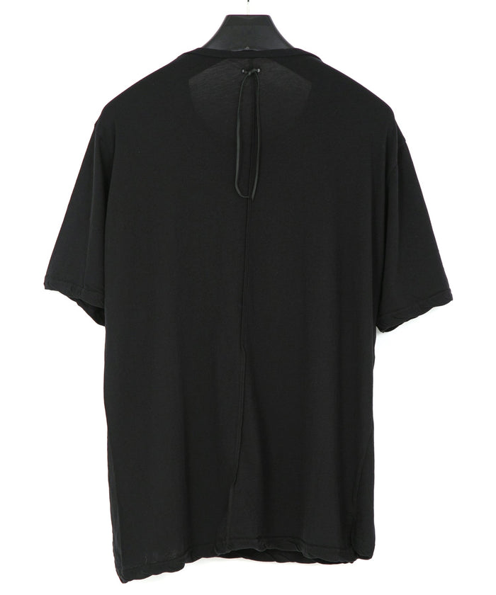 80/2 強撚天竺 オーバーサイズ クルーネック T シャツ - BLACK