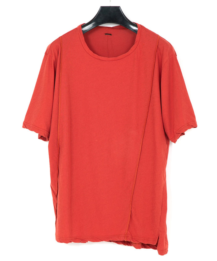 80/2 強撚天竺 オーバーサイズ クルーネック T シャツ - RED