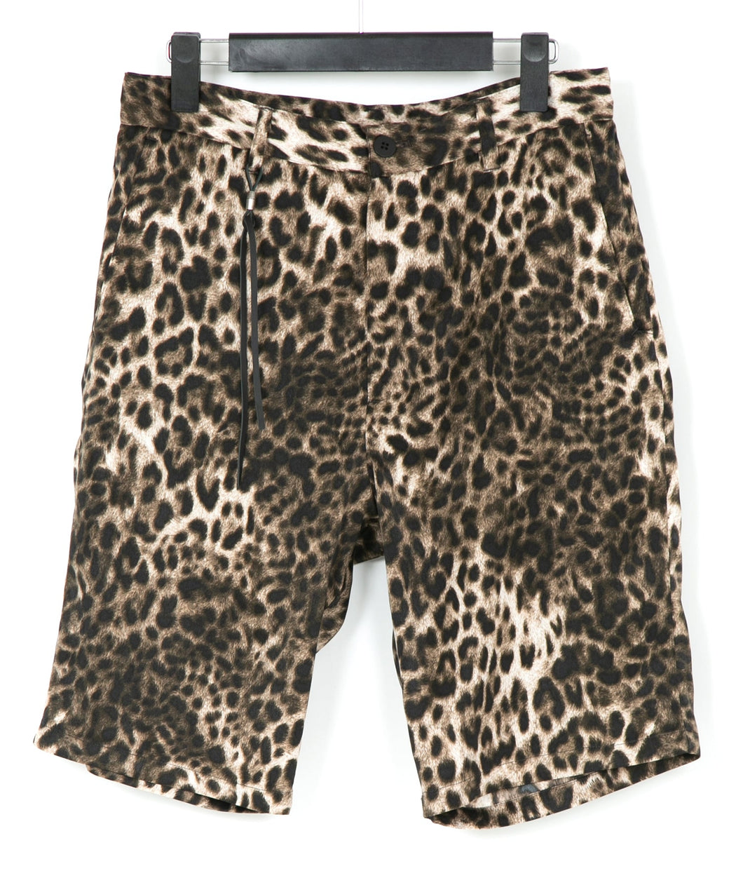 Leopard Printed Satin Shorts - LEOPARD