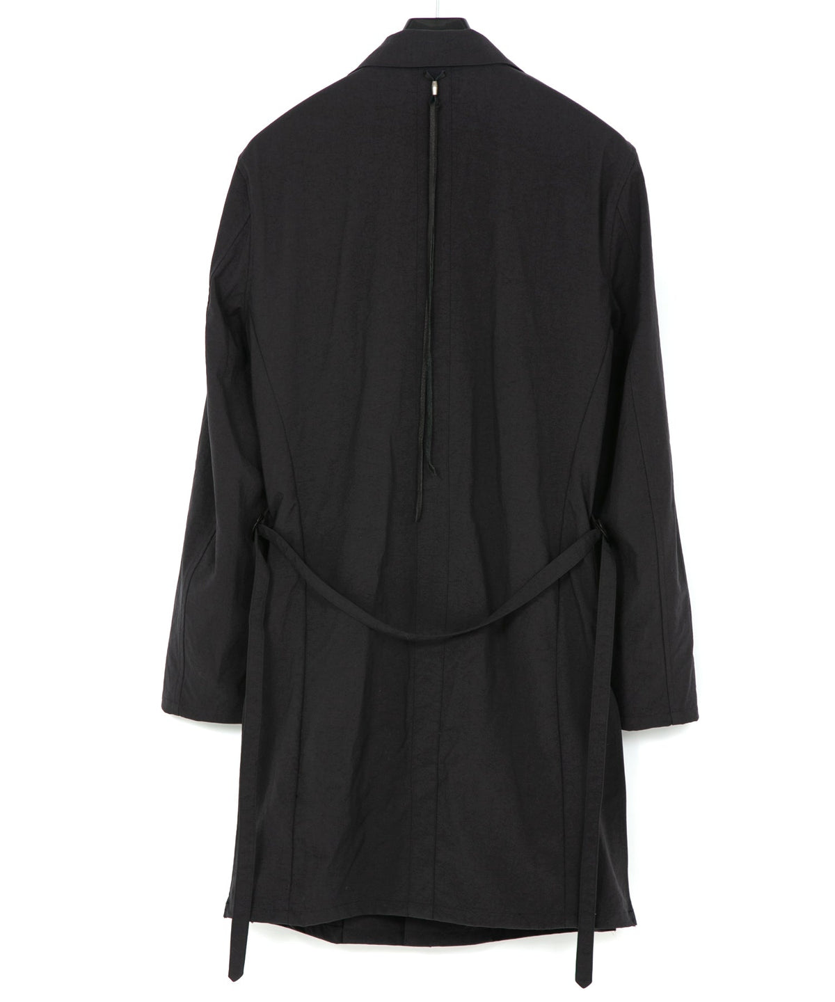 Taslan Finished Nylon Ox Long Jacket - BLACK