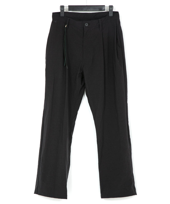 タスラン加工ナイロンオックス ワイドパンツ - BLACK