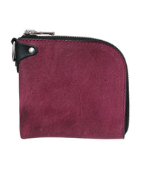 [Burning Dyed] Domestic Vegetable Full Tanned Calf Skin Wallet / Burgundy