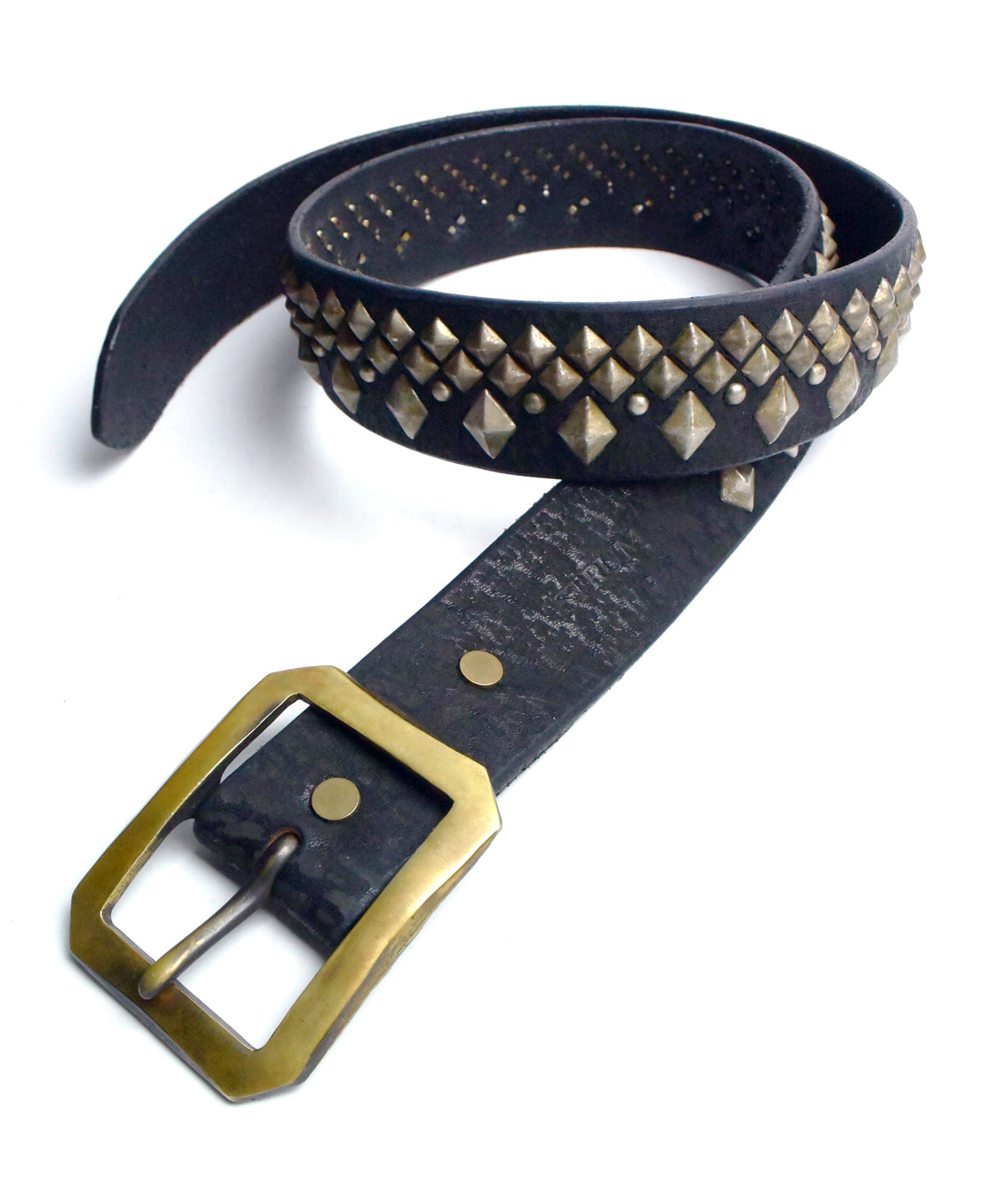 Vegetable Full Tanned Steer hide Shoulder Studded Belt