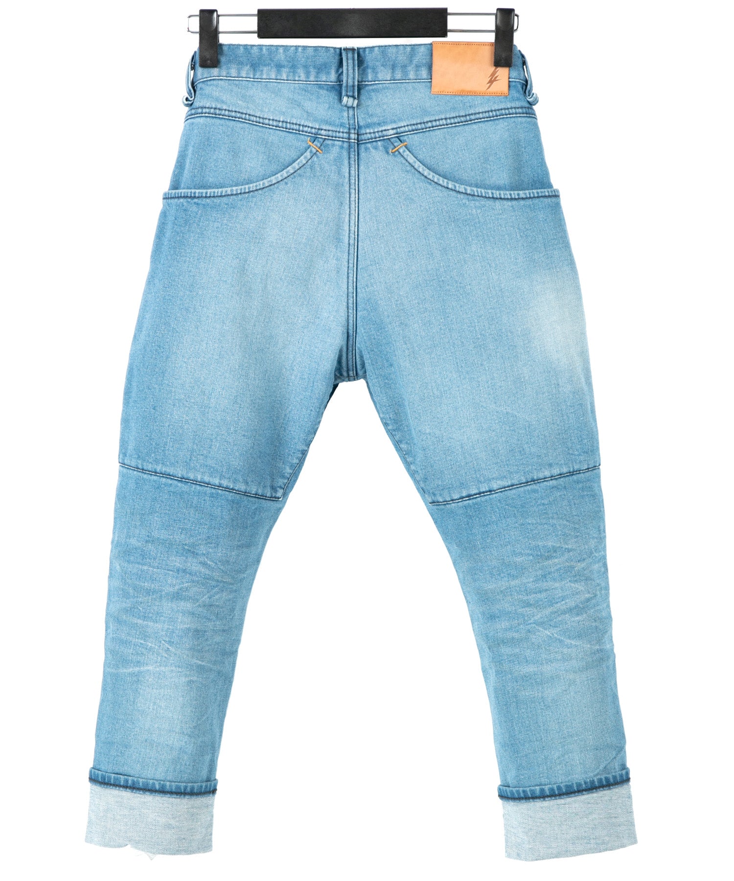 Load image into Gallery viewer, 12.5oz Organic Cotton Stretch Denim Cropped Jeans Used &amp; Bycolor / INDIGO