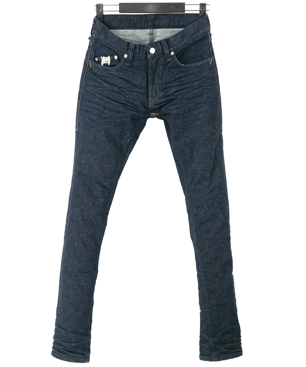 12.5oz Organic Cotton Stretch Denim Skinny Jeans One Wash / INDIGO