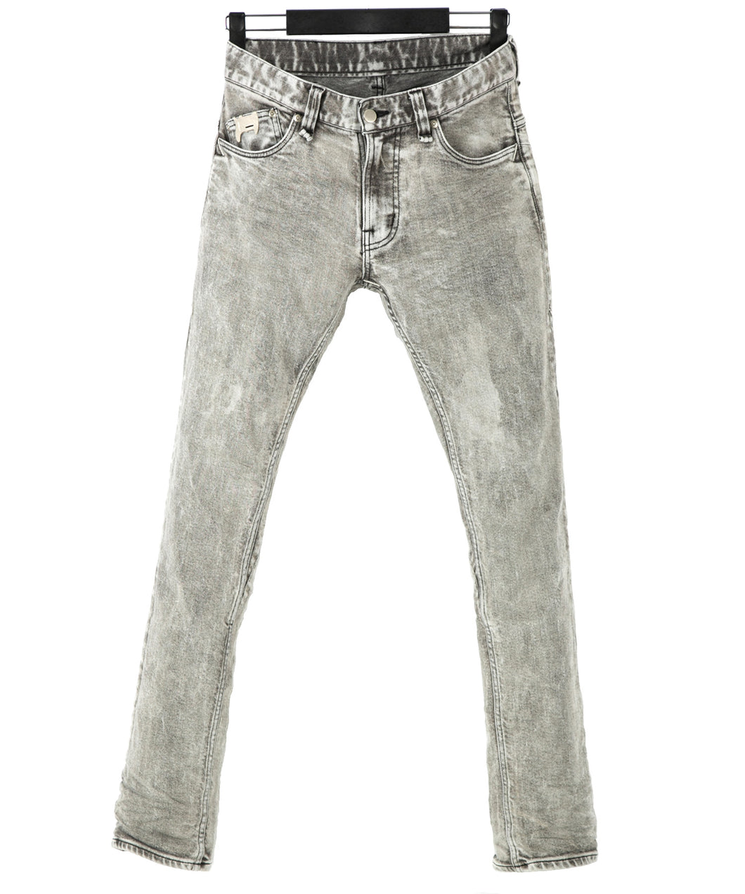 11oz Organic Cotton Stretch Denim Tight Straight Jeans / WHITE
