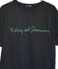 STRUM x JOHNNY BUSINESS "Destroy and Strumming" T-shirt / Black