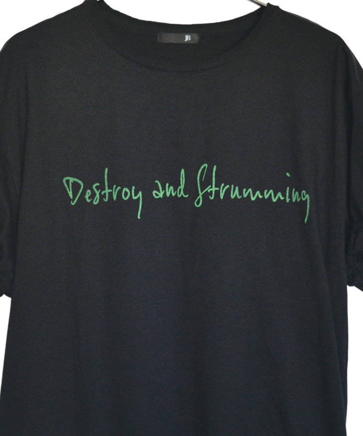 Load image into Gallery viewer, STRUM x JOHNNY BUSINESS &quot;Destroy and Strumming&quot; T-shirt / Black