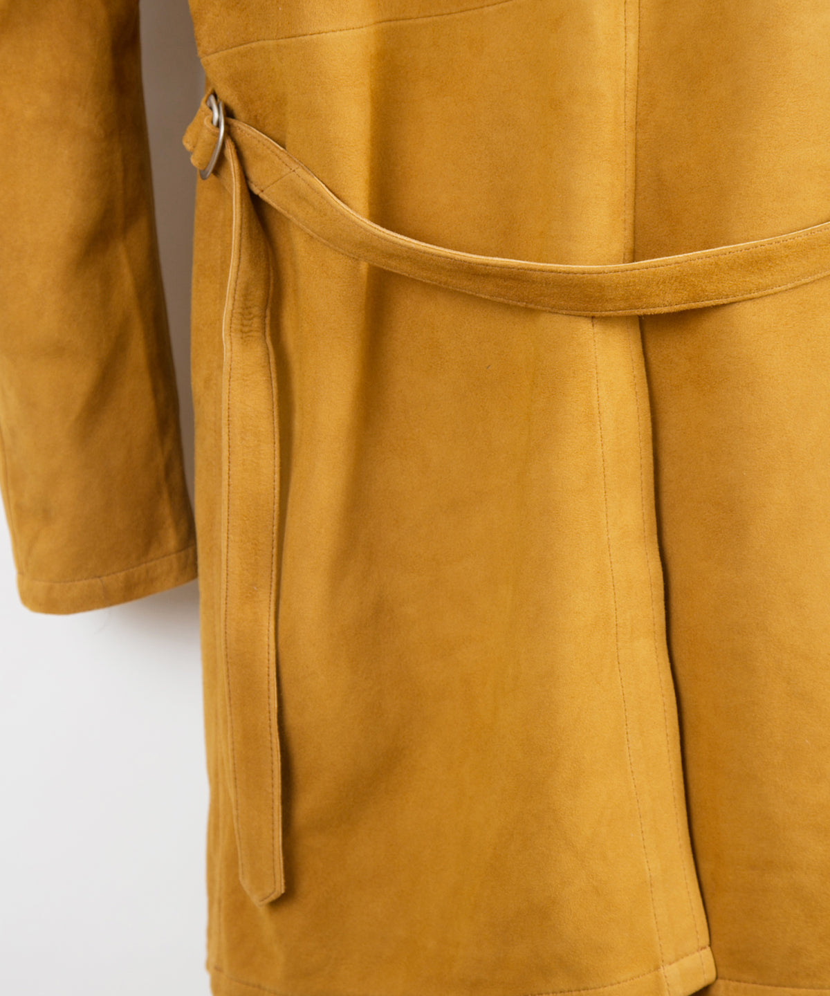 ハイランドラム シルキースエード レザーコート - キャメル