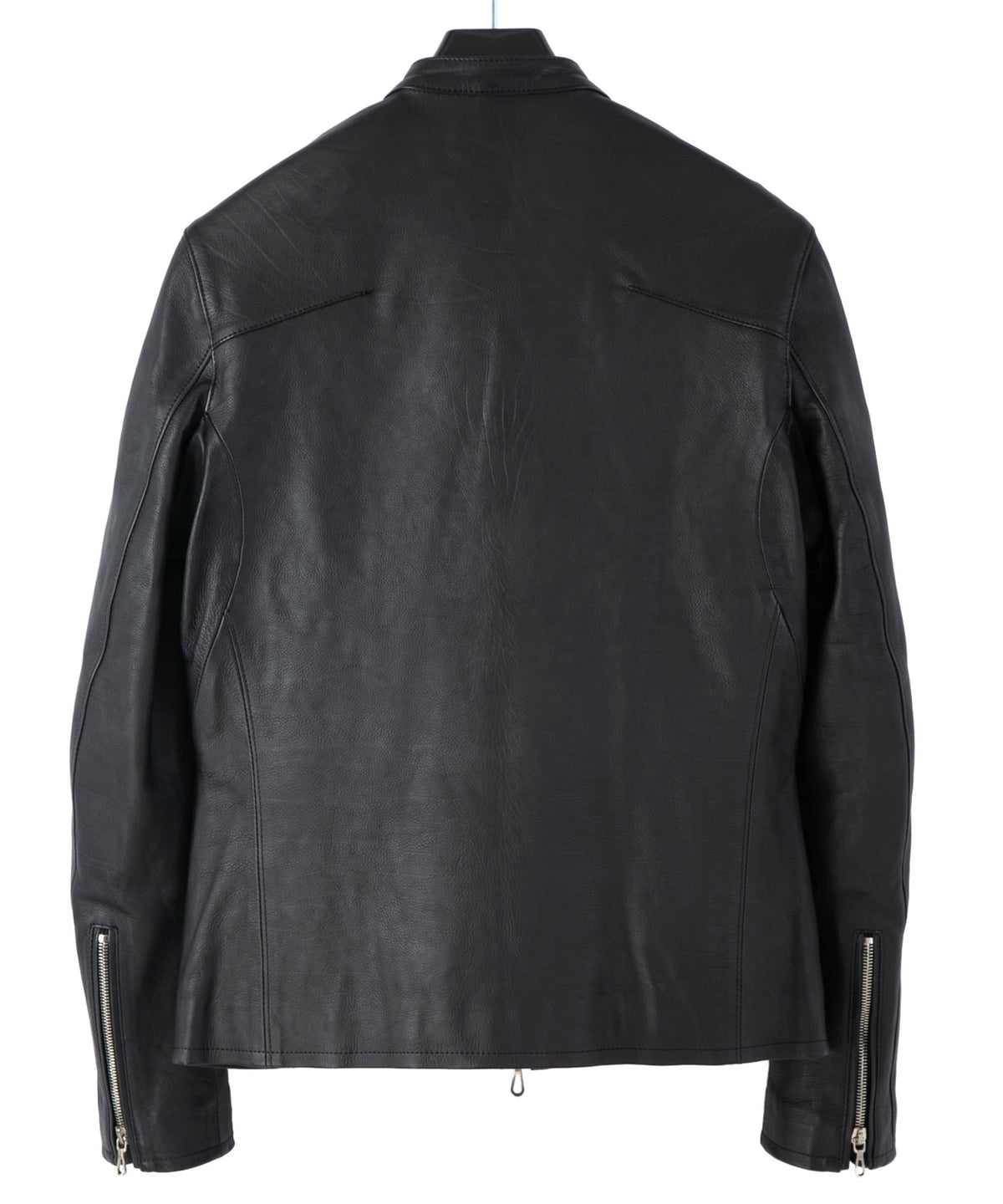 オイルカーフ SLATER シングルライダースジャケット - BLACK