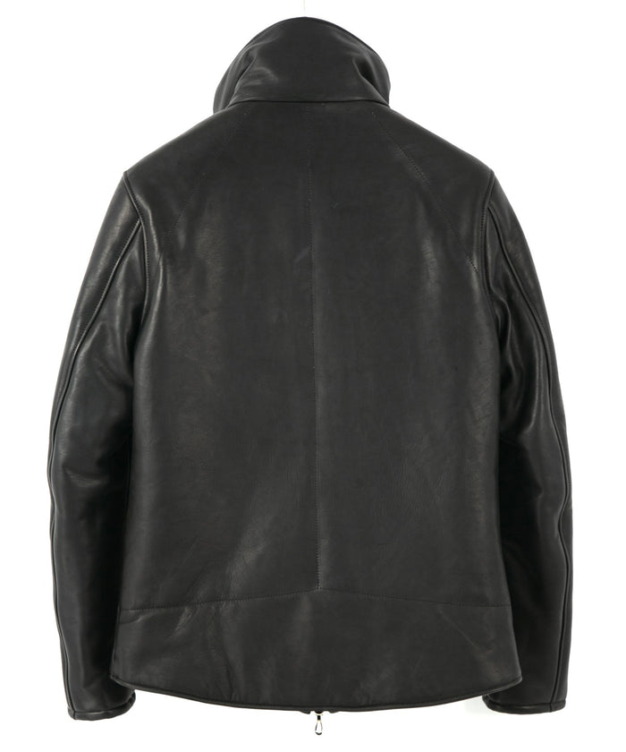 フランスホースハイド TUAREG ハイネック ダウンブルゾン - BLACK