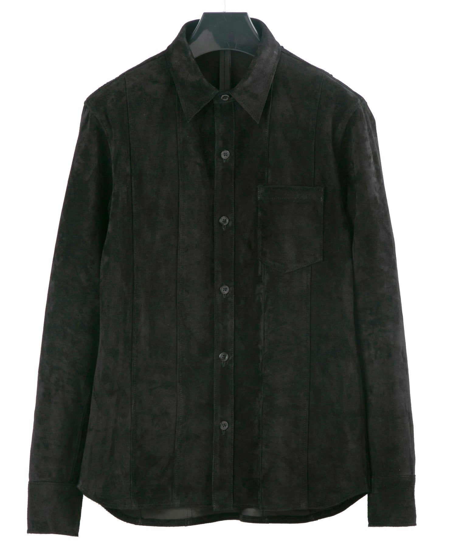 Load image into Gallery viewer, Japan Calf Suede Long Sleeve Shirts - BLACK