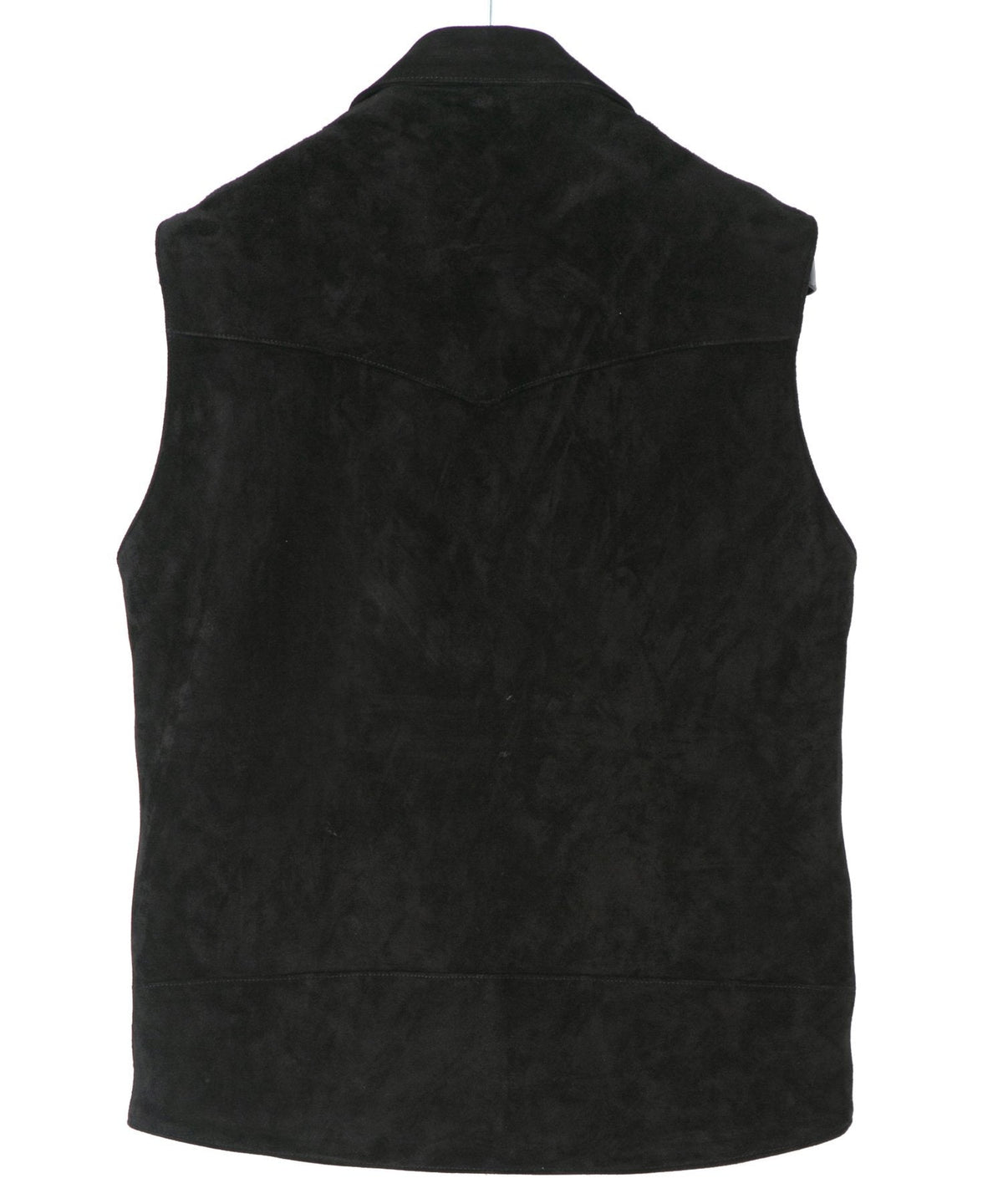 Domestic Calf Suede Riders Vest / BLACK