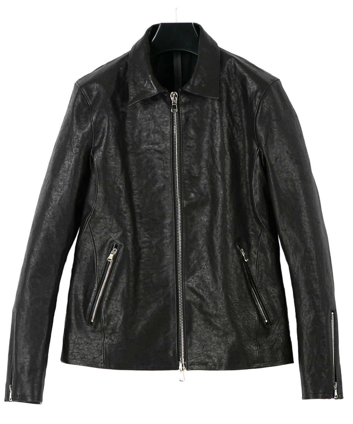 Pit Vegetable Full Tanned Shrunk Horse hide Single Riders VINCENTS - BLACK